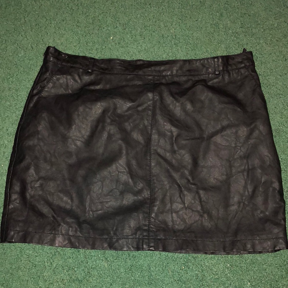 Faux leather skirt